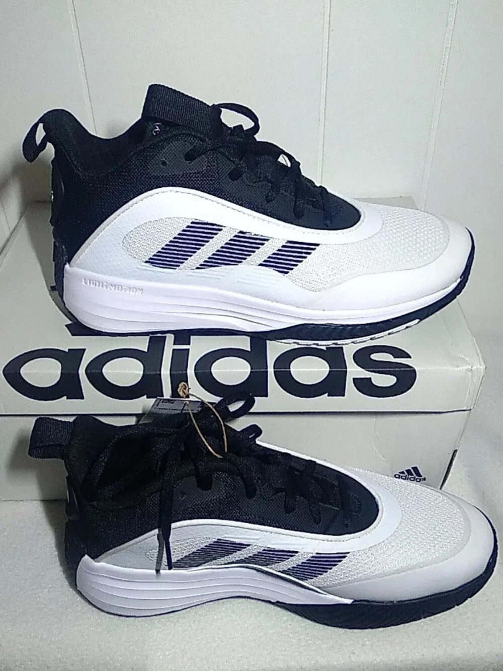 Adidas Own The Game 3.0 Mens Sz 10 Cloud White Black Basketball Shoe IF4565 New